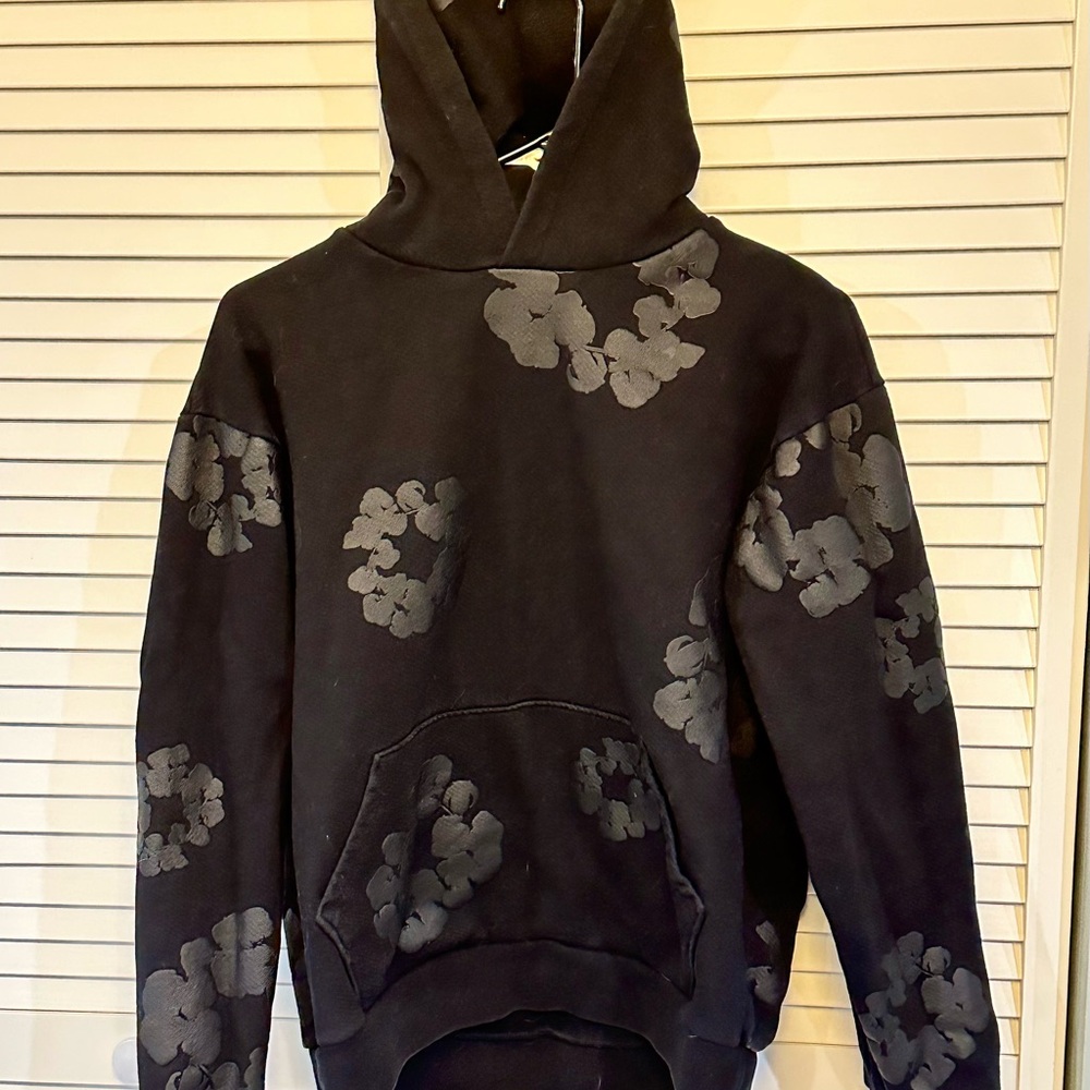 Black and Gray Denim Tears Hoodie